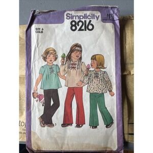 Simplicity 8216 Rare Vintage Children's Pattern. Uncut. Size 6